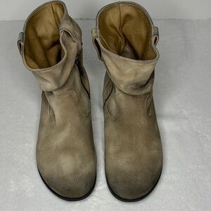 Birkenstock Women’s Sarnia Tan Suede Ankle  Slouch Boots 40